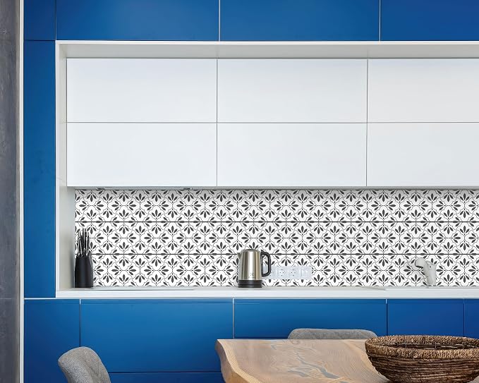 FLFK Wallpaper Border Black and White Patterns Peel and Stick Wall Border Self - Image 5
