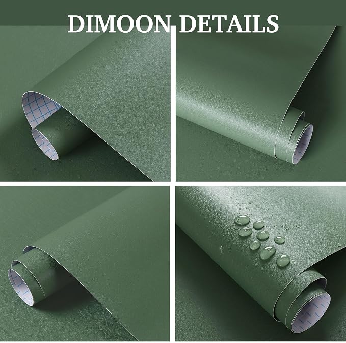 Dimoon 17.7''x118'' Peel and Stick Wallpaper Green Contact Paper - Image 2
