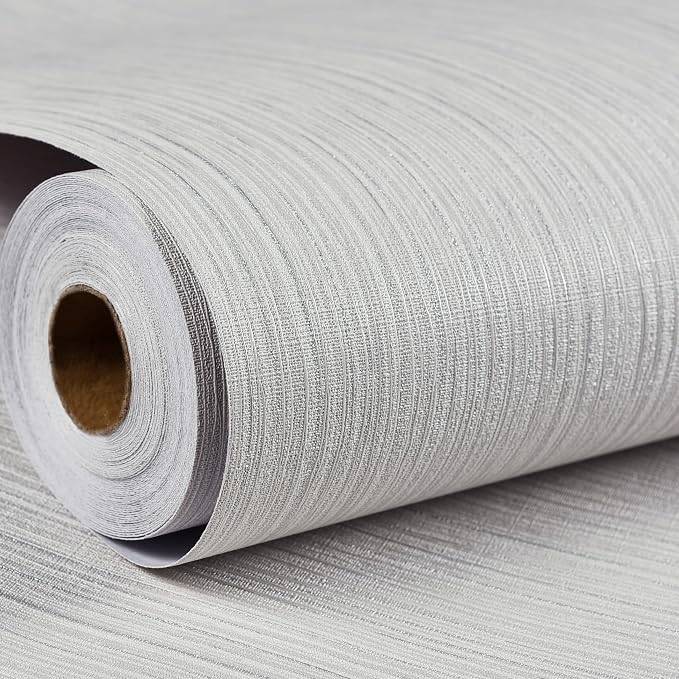 Haimin Grasscloth Wallpaper Textured 24in X 393in Fabric Contact Paper Wall - Image 6