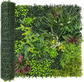 Artificial Plant Wall Boxwood Roll: 40"x120" UV Resistant Green Leaves Faux by DOPGIB