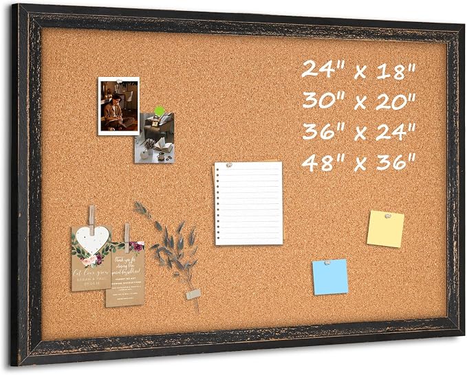 Large Cork Board Bulletin Board by QUEENLINK