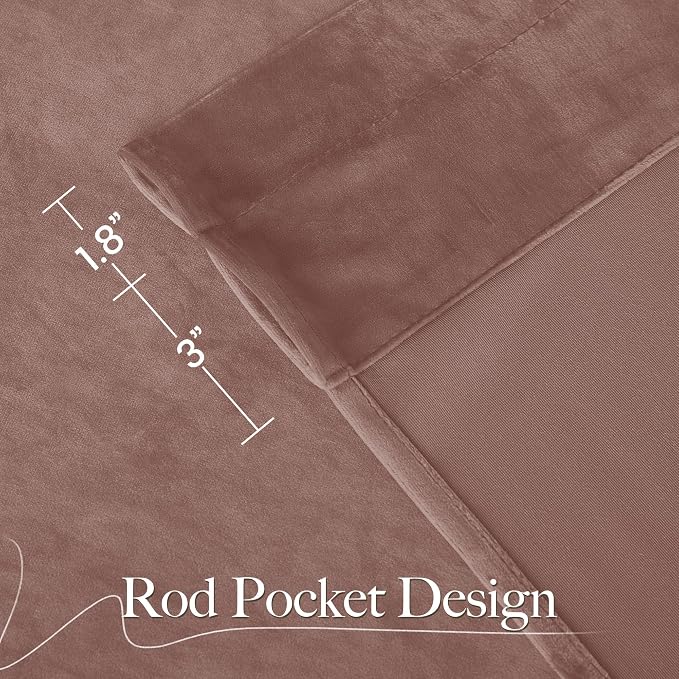 NICETOWN Dusty Pink Velvet Curtains - Image 9