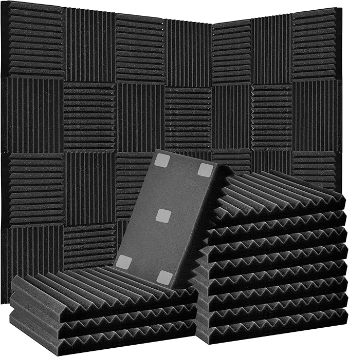 Acoustic Foam Panels for Walls, 52 Pack Sound Proof Foam Panels, Gaming Room & by Unknown