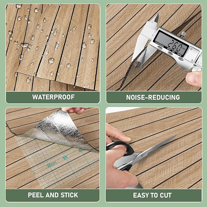ReWallpaper 24in X 16.5ft Light Oak Wood Wall Panels Peel and Stick Slat Wall - Image 5