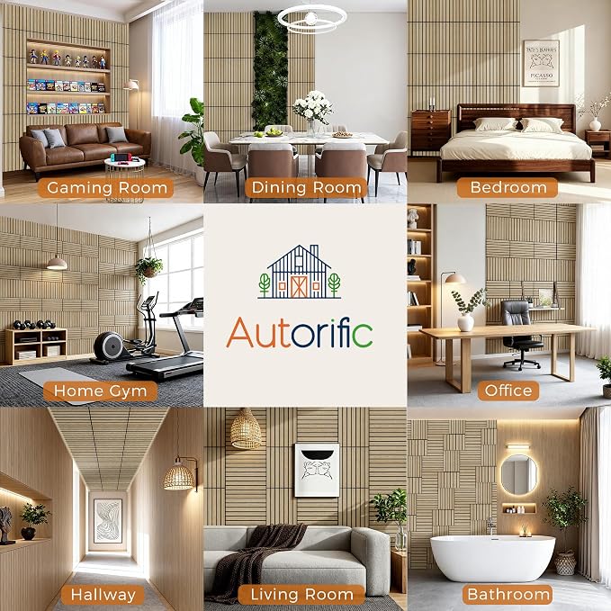 12 Pack PVC Wood Panels for Wall, 11.8 x 15.7 x 0.35 Inch Sound Absorbing Panels - Image 6