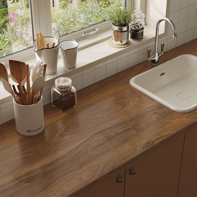 Wood Contact Paper with Tools, Peel and Stick Wallpaper Thicken - Image 3