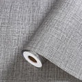 Grey Contact Paper Peel and Stick Wallpaper 32.8ft Pre-Pasted Grasscloth by Akywall