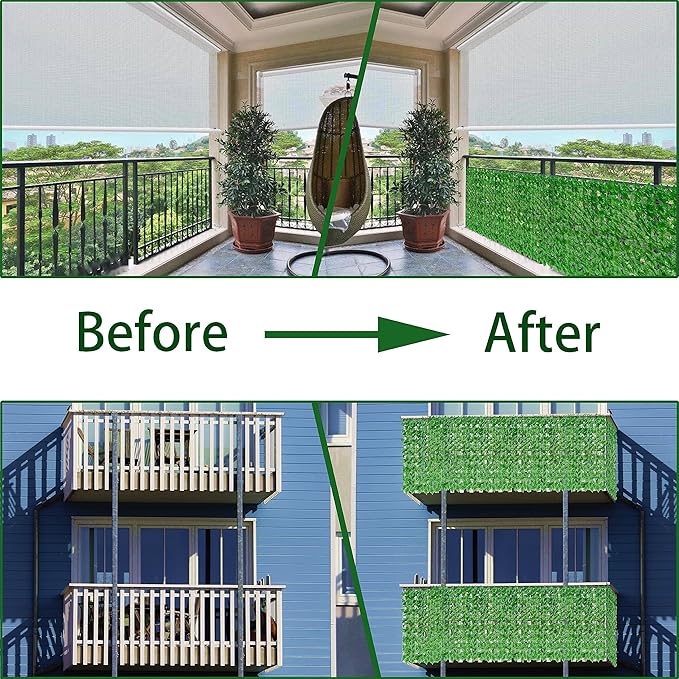 ODTORY Artificial Ivy Privacy Fence Wall Screen: 48X120 in UV-Anti Faux - Image 5