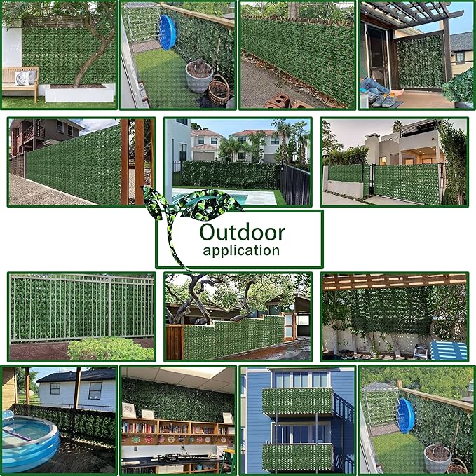 ODTORY Artificial Fence Privacy Screen: 4FT x 20FT UV-Anti Faux Greenery - Image 6