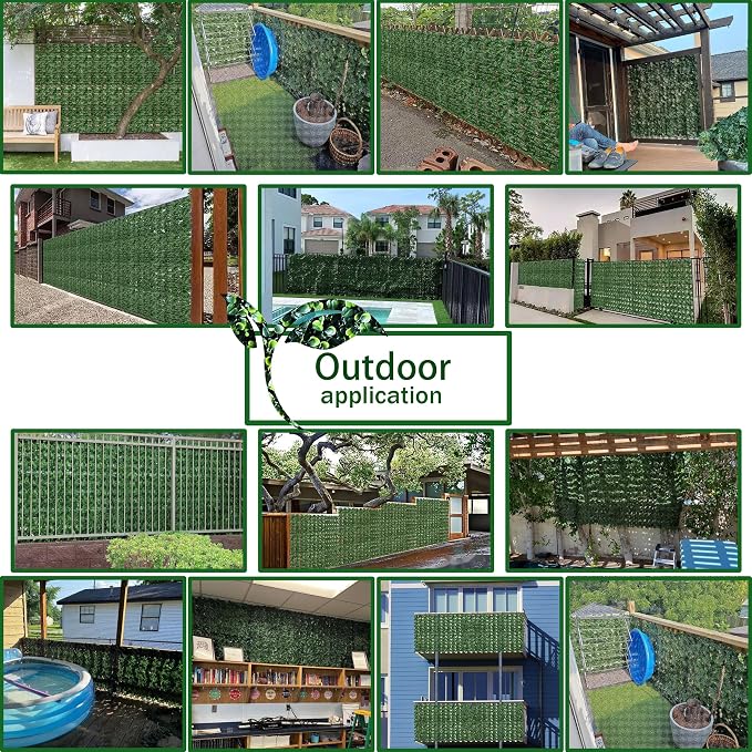 ODTORY Artificial Fence Privacy Screen: 4FT x 50FT UV-Anti Faux Greenery - Image 6
