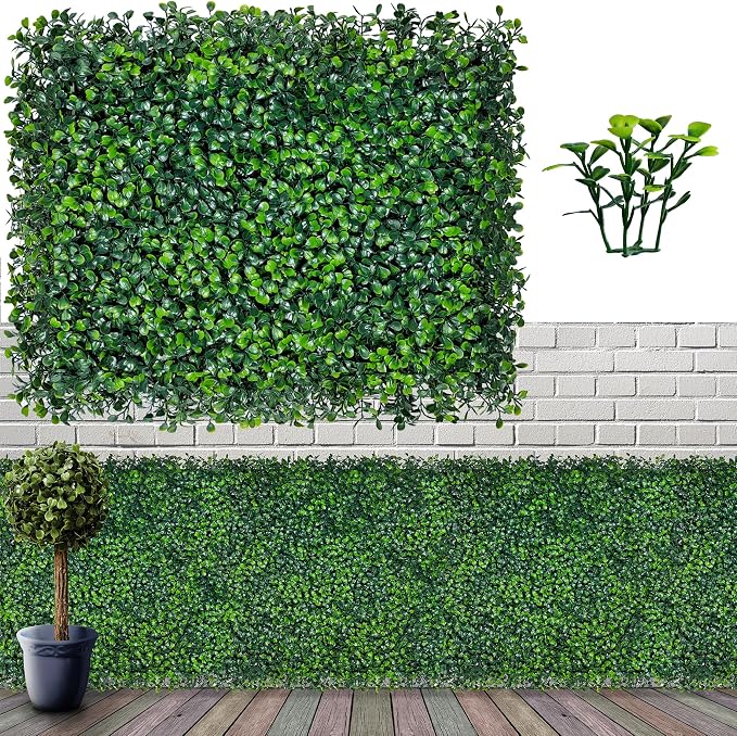 ODTORY Artificial Grass Wall Backdrop Panels, 16 X 12 in 12P UV-Anti Greenery by ODTORYHOME