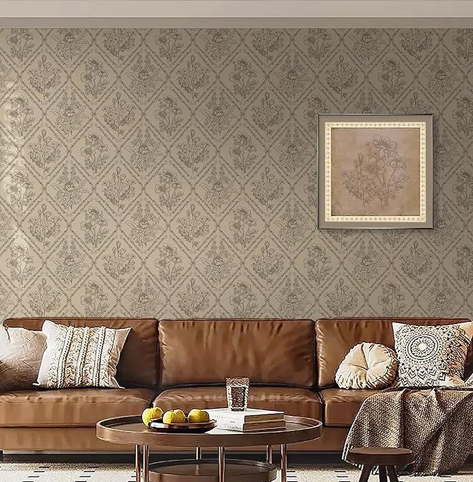 Toduso Peel and Stick Wallpaper Vintage Wall Paper Boho Contact Paper Neutral - Image 5