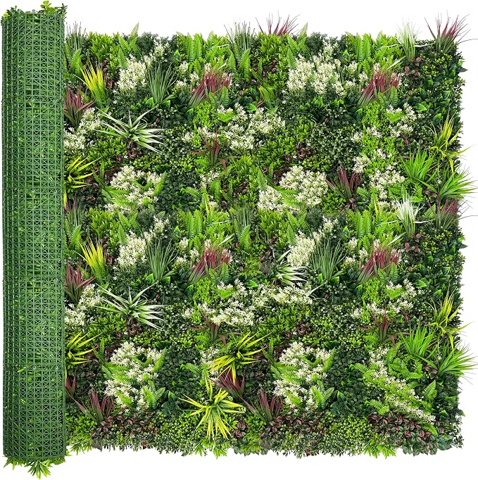ODTORY Artificial Plant Wall Panels: 70"×120" UV-Anti Faux Grass Wall Backdrop by ODTORYHOME