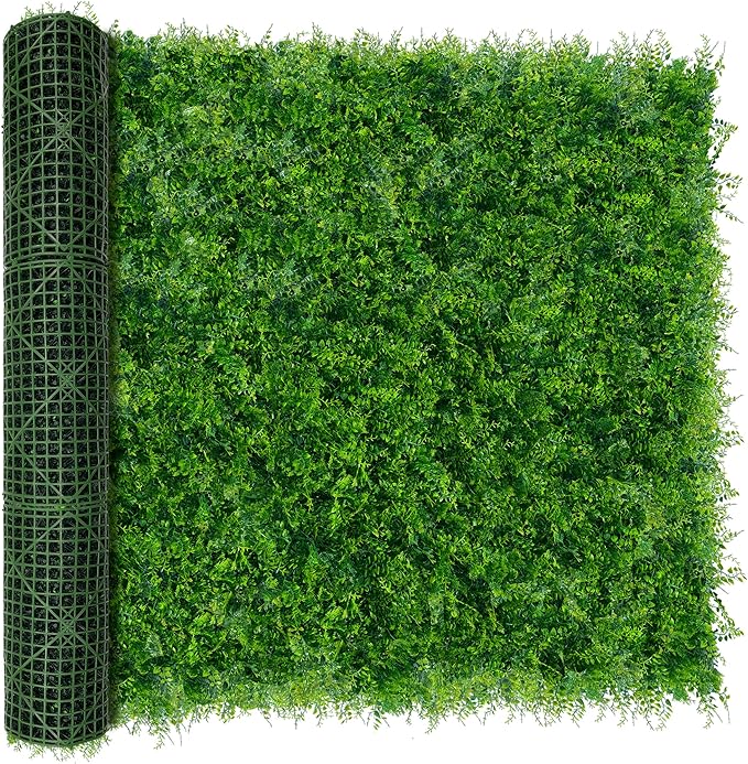Greenery Faux Grass Wall Backdrop 60"x128" UV-Anti Artificial Green Boxwood by DOPGIB