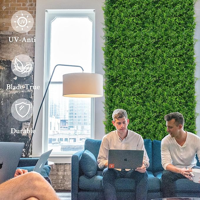 ODTORY Artificial Plants Hedge Wall Panels：20x20 Inch 4P UV-Anti Greenery - Image 5