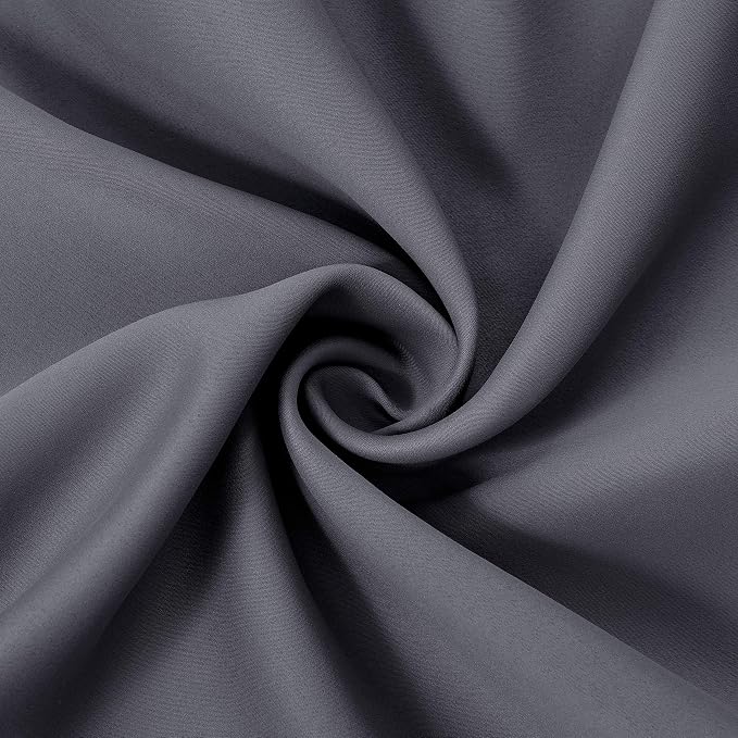 LEMOMO Grey Blackout Curtains for Bedroom Room Darkening Curtains/38 x 54 Inch - Image 5