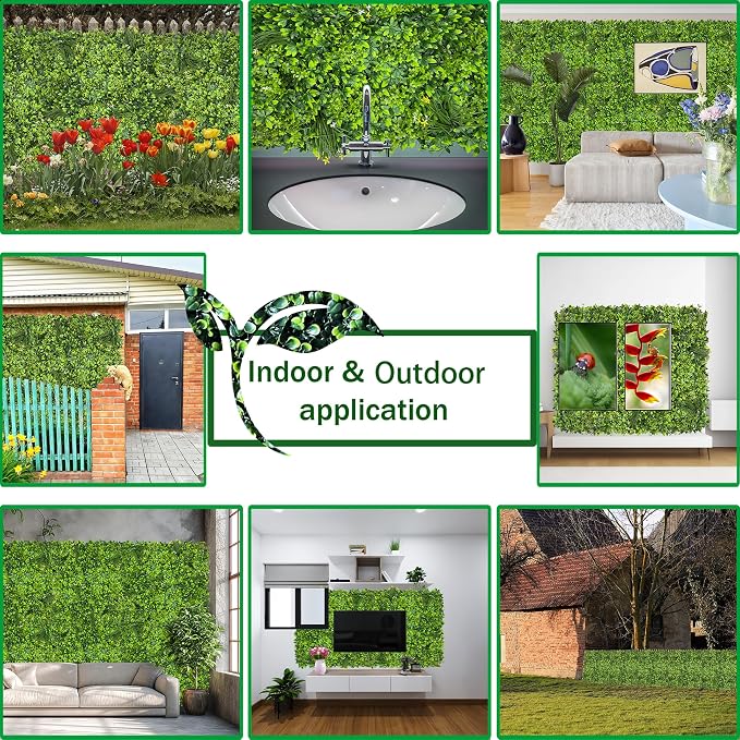 ODTORY Artificial Plant Wall Roll: 72 X144 in UV-Anti Ivy Privacy Fence Screen - Image 5