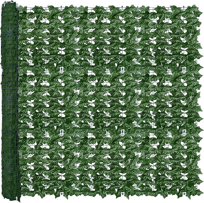 ODTORY Artificial Ivy Privacy Fence Wall Screen, 60X120 in UV-Anti Faux by ODTORYHOME