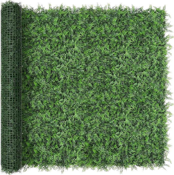 Artificial Green Wall Panels: 6FTx12FT Boxwood Hedge Green Wall Decor Backdrop by BHXCL