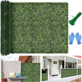 Artificial Boxwood Backdrop Roll: 48"x144" UV-Anti Greenery Faux Grass Hedge by BHXCL