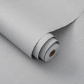 24"x393" Grey Grasscloth Peel and Stick Fabric Textured Contact Paper Removable by LVSHI