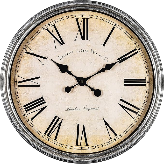 Bernhard Products Large Decorative Wall Clock 20 Inch Silent Non Ticking by BernhardProducts