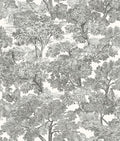 Chesapeake Black Spinney Toile Wallpaper, Strippable, 20.5 in x 33 ft by Chesapeake