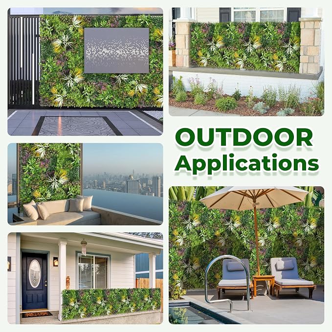 Artificial Grass Wall Roll Panels: 60''x120''Boxwood Hedge Panels, UV-Anti - Image 6