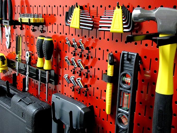 Wall Control Pegboard Rack Horizontal Metal Pegboard Garage Tool Storage Pack - Image 5