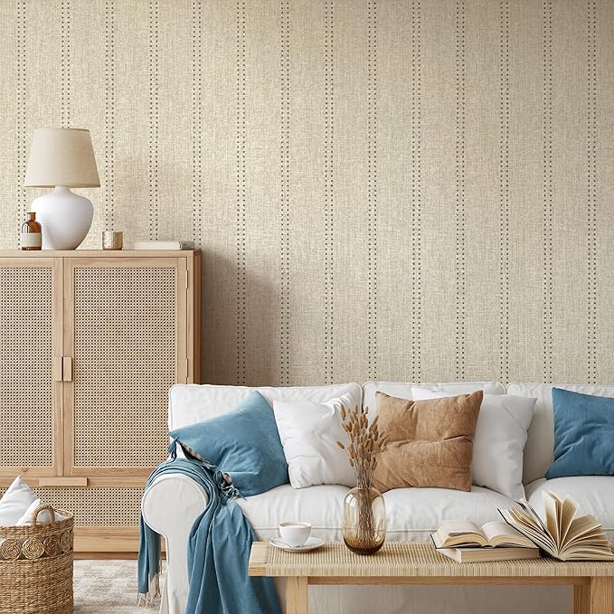 Ansehan Hand-Crafted Wallcovering HA4003 Droplets Stripe 36" W x8 Yard L - Image 3