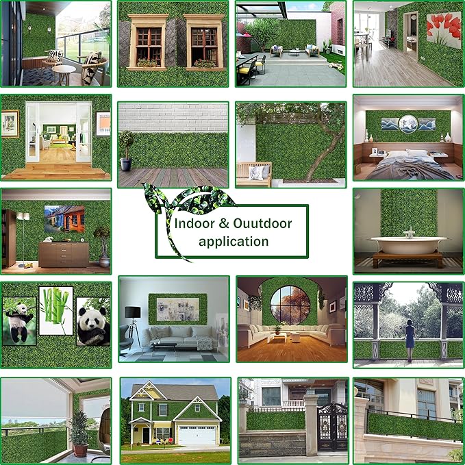 ODTORY Artificial Boxwood Roll Panels: 5FT X 10FT UV-Anti Artificial Ivy - Image 6