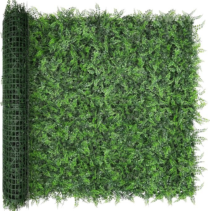 Artificial Green Wall Panels: 48"x120" Boxwood Hedge Green Wall Decor Backdrop by BHXCL