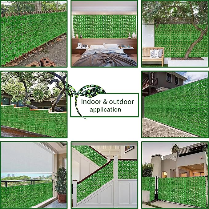 ODTORY Artificial Ivy Fence Privacy Screen, 60 x 120 Inch UV-Anti Artificial - Image 5
