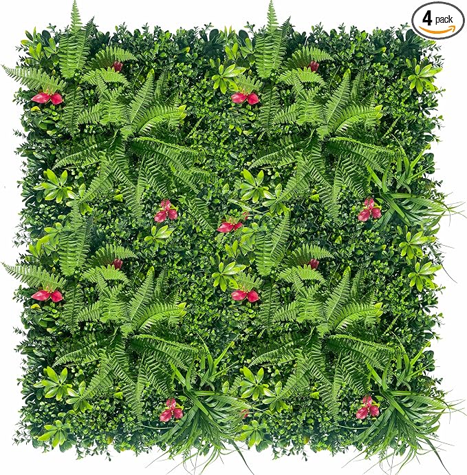 ODTORY Artificial Grass Wall Backdrop Panels: 40×40 in UV-Anti Greenery Boxwood by ODTORYHOME