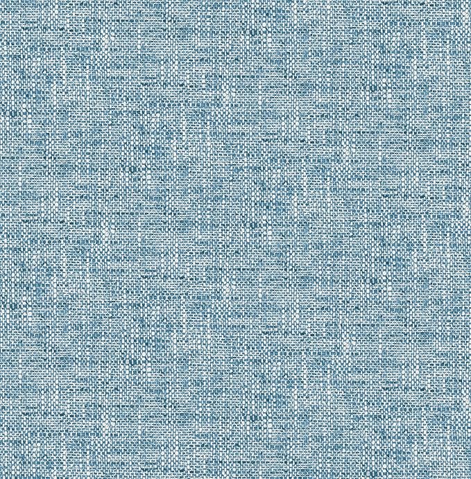 NuWallpaper NU2918 Navy Poplin Texture Peel & Stick Wallpaper by NuWallpaper