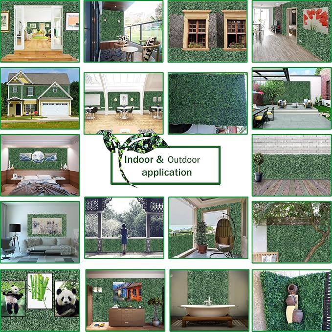 ODTORY Artificial Boxwood Roll Panels:54 X 120 in UV-Anti More Dense Greenery - Image 7