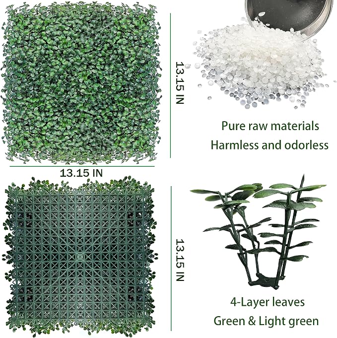 ODTORY Artificial Grass Wall Panels Backdrop: 40"x40" UV-Anti New Bottom Plate - Image 2