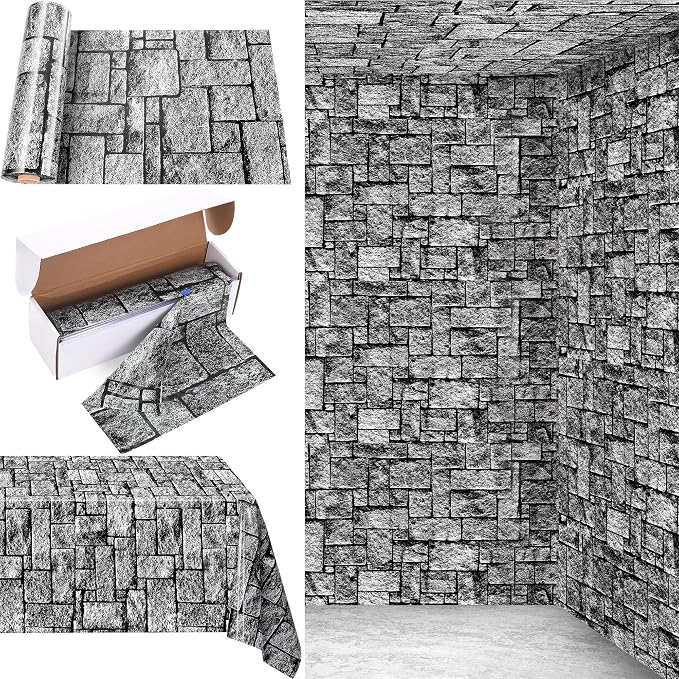 Kochorie 200 Ft X 54 Inch Stone Wall Tablecloth Roll by Kochorie