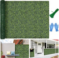 Artificial Boxwood Backdrop Roll: 80"x120" UV-Anti Greenery Faux Grass Hedge by BHXCL