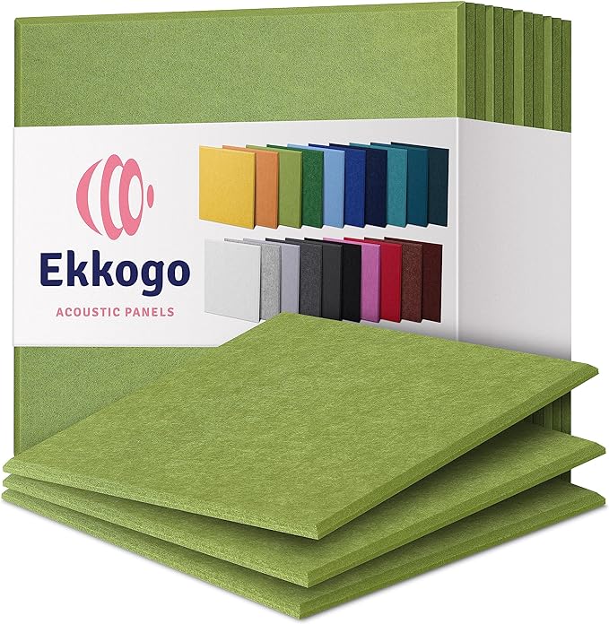 Acoustic Panels 12-Pack Soundproof Wall 12"X12"X0.4" by EkkogoAcousticPanels