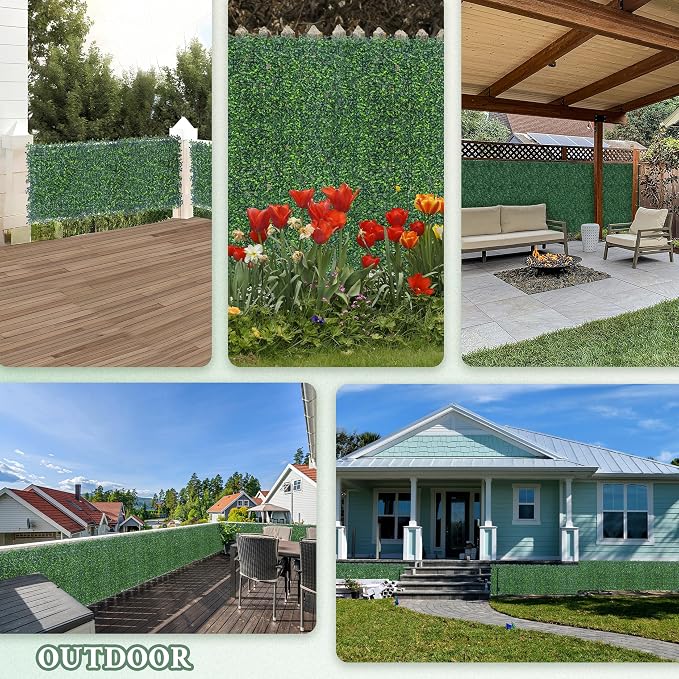 ODTORY Artificial Boxwood Wall Panels 20x20 inch 14Pcs, UV-Anti Faux Greenery - Image 6