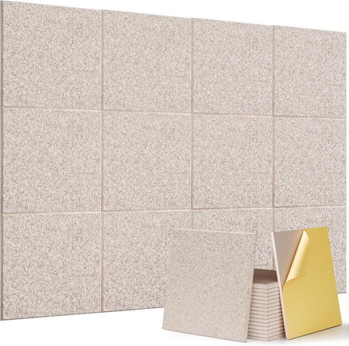 15 Pack Self-Adhesive Sound Proof Foam Panels by Temgcuam