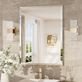 TokeShimi 24x32 Beveled Bathroom Mirror Frameless, Tempered Rectangle Bathroom by RefinedBathroomAccessories