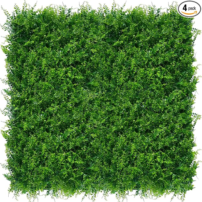 ODTORY Artificial Plants Hedge Wall Panels：20x20 Inch 4P UV-Anti Greenery by ODTORYHOME