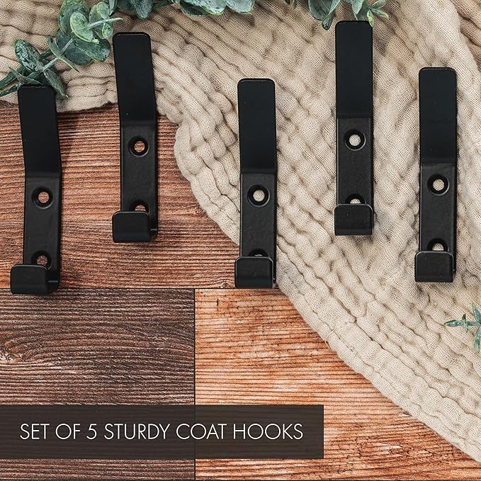 Decorative Coat Hooks For Wall Mount Set of 5 - Image 4
