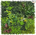 Artificial Grass Wall Boxwood Plant Panel: 20"x20" UV Resistant Green Leaves by DOPGIB