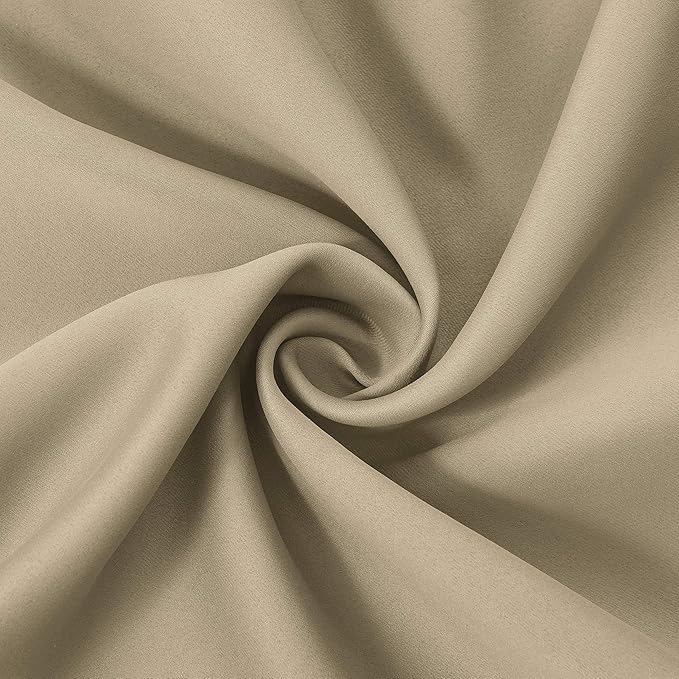 LEMOMO Beige Blackout Curtains 34 x 54 Inch Length/Set of 2 Curtain - Image 5