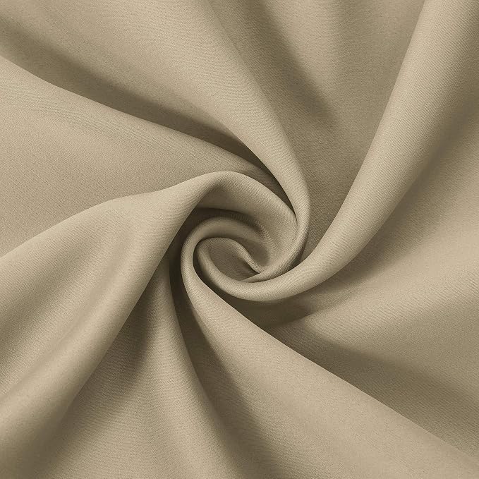 LEMOMO Beige Blackout Curtains 34 x 63 Inch Length/Set of 2 Curtain - Image 5