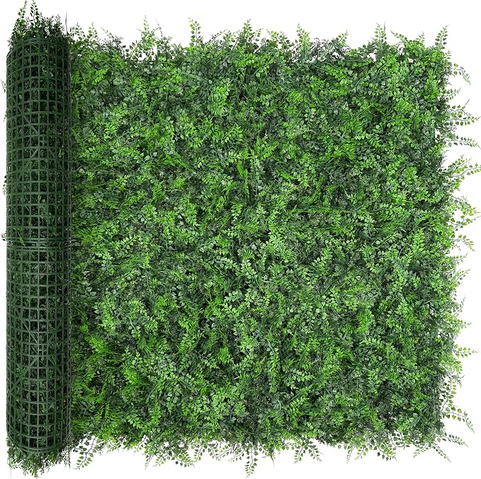 Artificial Green Wall Panels: 40"x120" Boxwood Hedge Green Wall Decor Backdrop by BHXCL