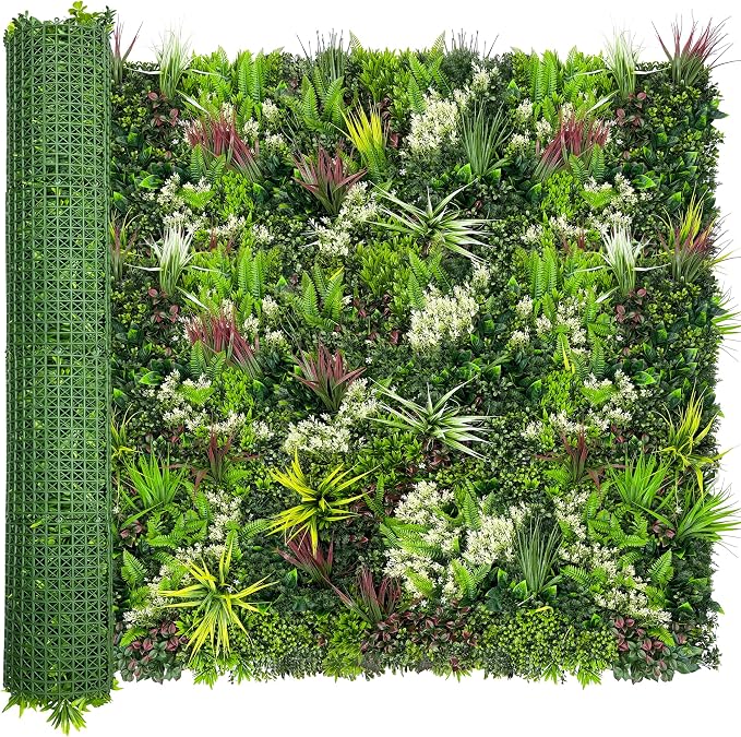 ODTORY Artificial Plant Wall Panels: 60"×120" UV-Anti Faux Grass Wall Backdrop by ODTORYHOME